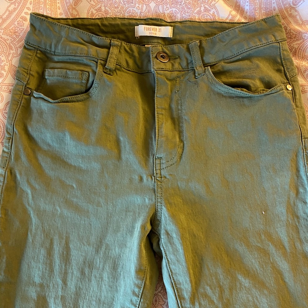 Froever21 Green Demin Jeans